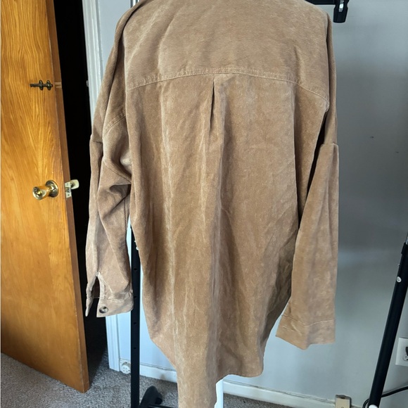 Stradivarius Light Brown Corduroy Shirt Jacket - Picture 5 of 6
